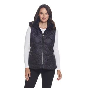 Reversible Vest w Removable Hood (Black, M)